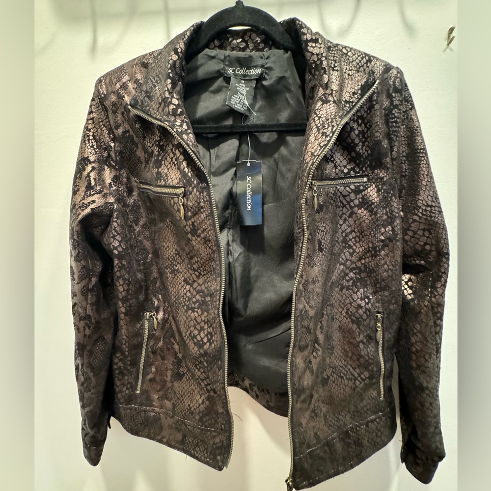 Faux snakeskin jacket NWT